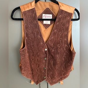 Vintage Western Leather Vest